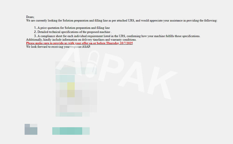 Inquiry from client in Jordan