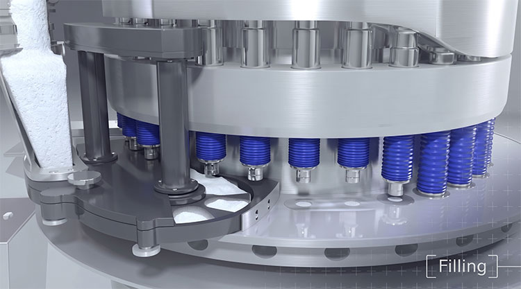 Pre compression in tablet press