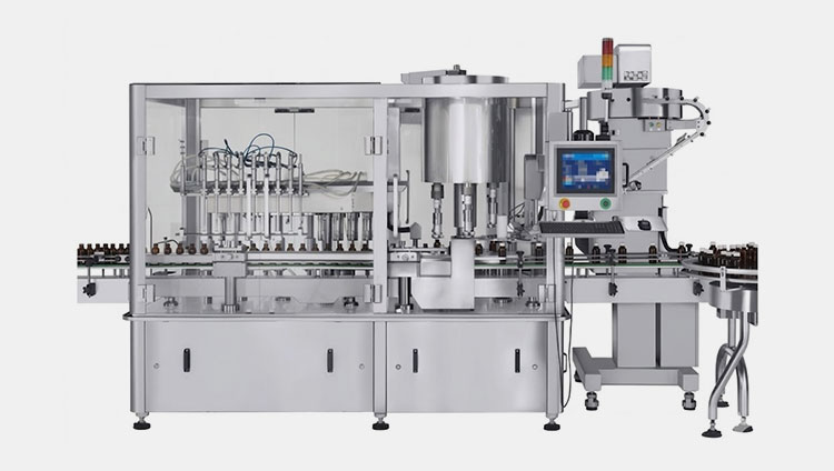 Rotary monoblock filling capping machine