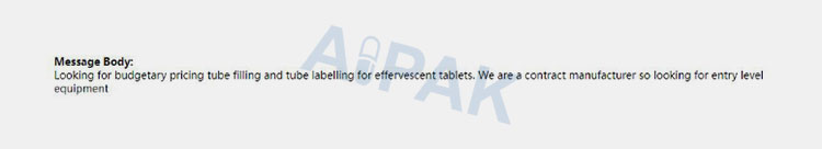Client vague requirements for effervescent tablet packaging