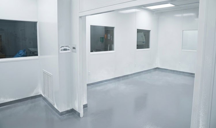 Closed dry room for highly hygroscopic powders