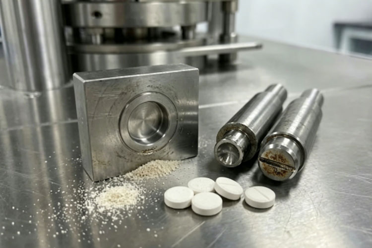 Corroded-tablet-press-punches-acidic-powder-2