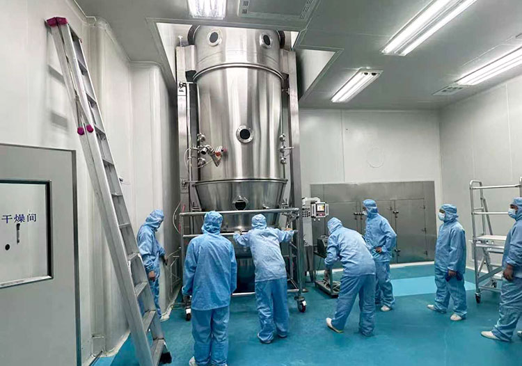 Overcoming 2.8m ceiling limits for fluid bed dryer