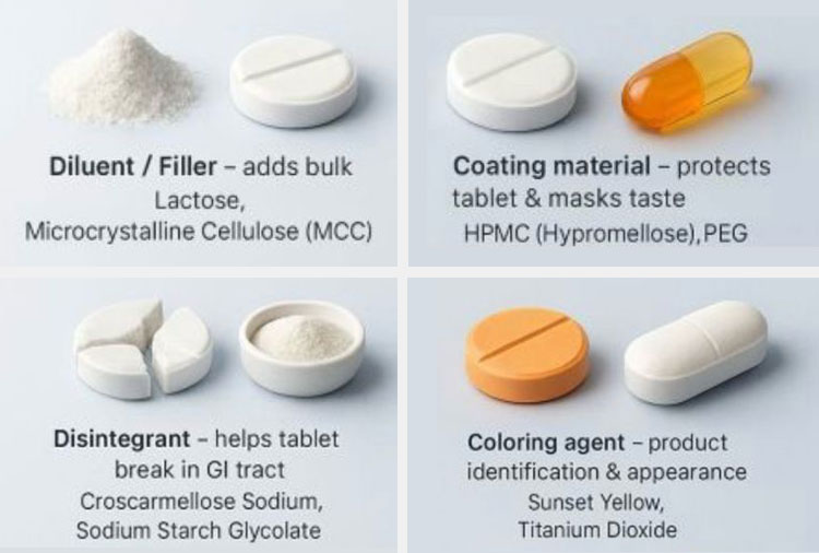 Tablet excipients and material properties